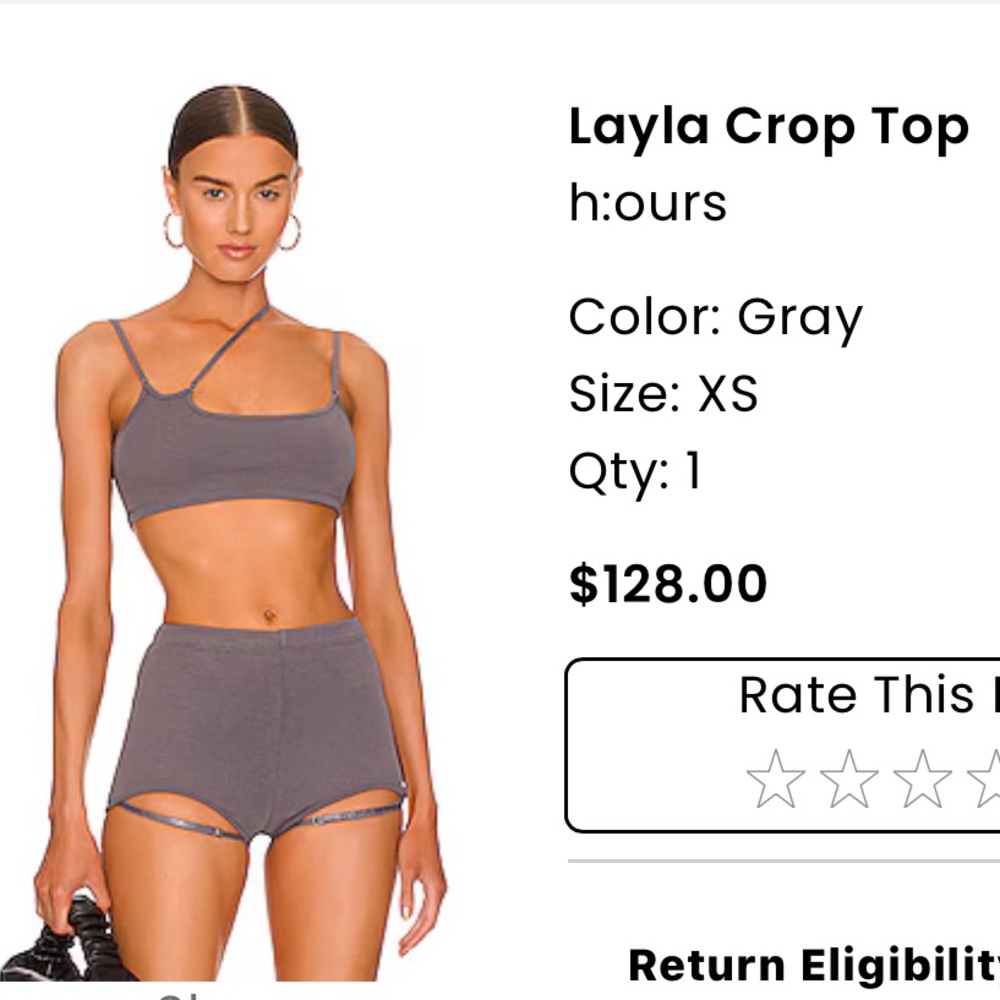 Revolve Layla Crop Top & Milla shorts by H:ours 🔥🔥🔥🩶